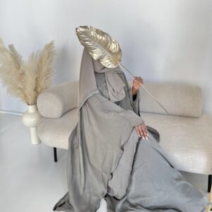 Platinum Veil - Butterfly Bloom Abaya